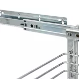 ezüstszínű 3 szintes kihúzható konyhai drótkosár 47x25x56 cm