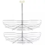 kétszintes 180 fokban elforgatható konyhai drótkosár 75x38x80cm