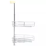 kétszintes 180 fokban elforgatható konyhai drótkosár 75x38x80cm