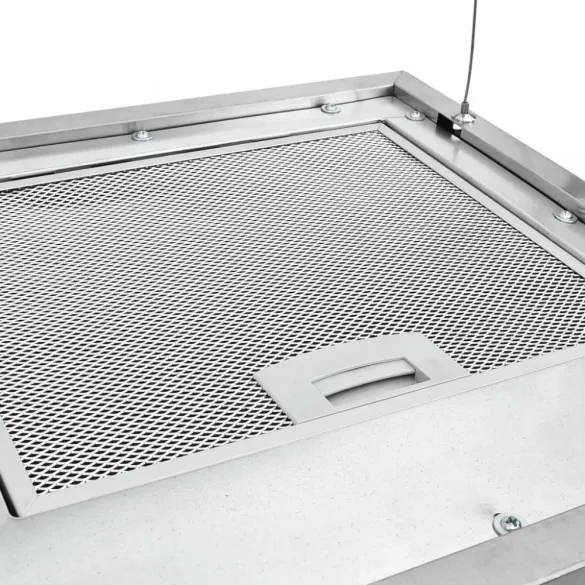 rozsdamentes acél LCD érintőképernyős sziget páraelszívó 37 cm