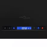 porszórt acél LCD érintőképernyős sziget páraelszívó 37 cm