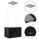 porszórt acél LCD érintőképernyős sziget páraelszívó 55 cm