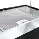 porszórt acél LCD érintőképernyős sziget páraelszívó 55 cm