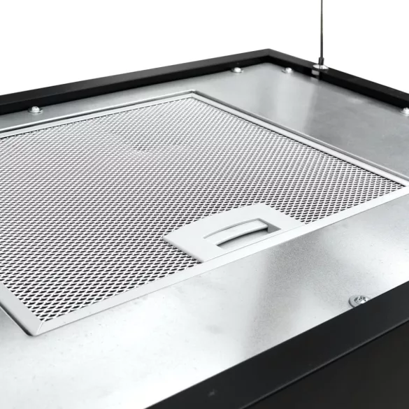 porszórt acél LCD érintőképernyős sziget páraelszívó 55 cm