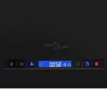 porszórt acél LCD érintőképernyős sziget páraelszívó 55 cm