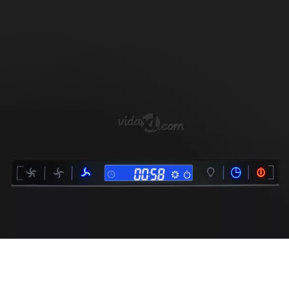 porszórt acél LCD érintőképernyős sziget páraelszívó 55 cm