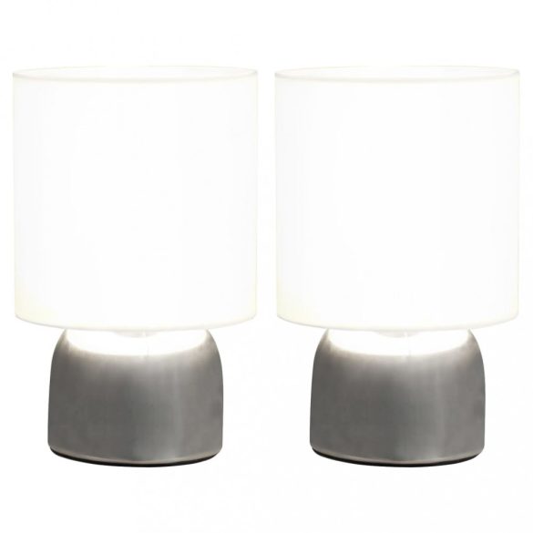 2 darab fehér asztali lámpa érintőgombbal E14