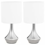 2 darab fehér asztali lámpa érintőgombbal E14