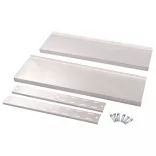 kétszintes rozsdamentes acél falra szerelhető polc 100 x 30 cm