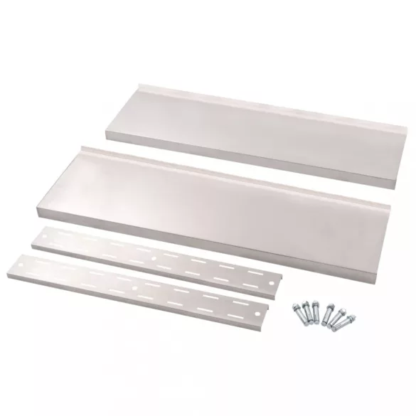 kétszintes rozsdamentes acél falra szerelhető polc 100 x 30 cm