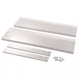 kétszintes rozsdamentes acél falra szerelhető fali polc 120 x 30 cm