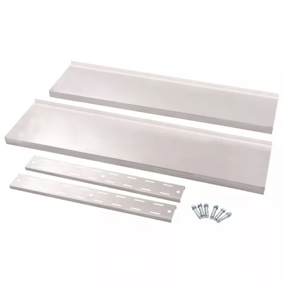 kétszintes rozsdamentes acél falra szerelhető fali polc 120 x 30 cm