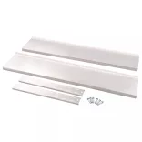 kétszintes rozsdamentes acél falra szerelhető polc 150 x 30 cm