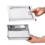 rozsdamentes acél szemeteskuka hamutartóval 36 liter