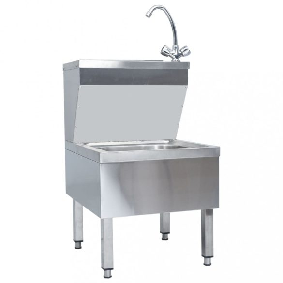 rozsdamentes acél szabadon álló kézmosó csapteleppel