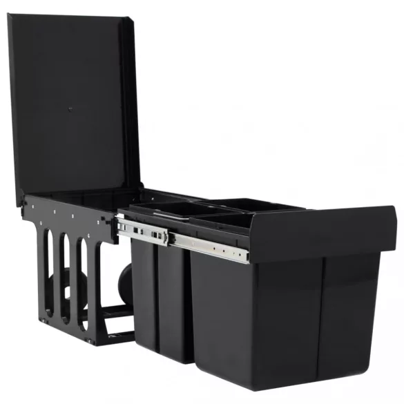 lágyan csukódó kihúzható konyhaszekrény szemeteskuka 48 L