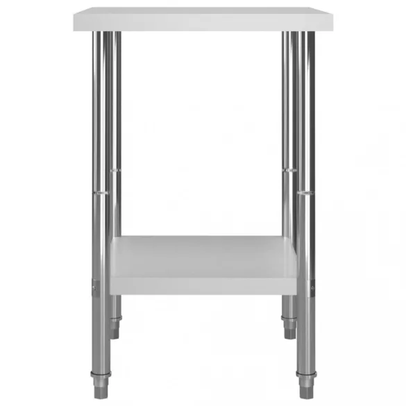 rozsdamentes acél konyhai munkaasztal 60 x 60 x 85 cm