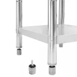 rozsdamentes acél konyhai munkaasztal 60 x 60 x 85 cm