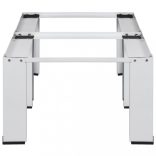 fehér dupla mosó- és szárítógép állvány