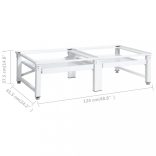 fehér mosó- és szárítógéptartó állvány kihúzható polcokkal