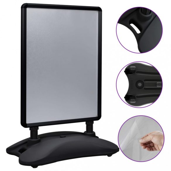 fekete A1-es alumíniumötvözet poszterállvány