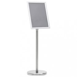 ezüstszínű A4-es alumíniumötvözet poszterállvány