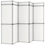fehér 15 paneles összecsukható kiállítófal 302 x 200 cm