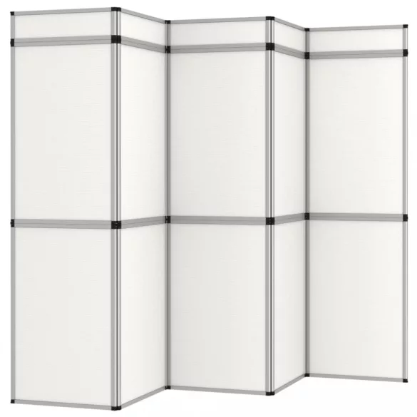 fehér 15 paneles összecsukható kiállítófal 302 x 200 cm
