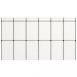  fehér 18 paneles összecsukható kiállítófal 362 x 200 cm
