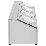 rozsdamentes acél gasztronorm tároló 4 db GN 1/6-os edénnyel