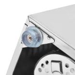 4 rekeszes négyszög alakú rozsdamentes acél evőeszköz-tároló