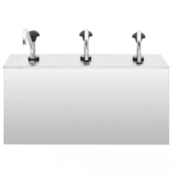 rozsdamentes szószadagoló 3 x 3,5 L