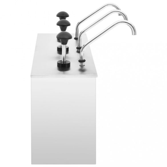 rozsdamentes szószadagoló 3 x 3,5 L