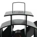 fekete hővel meghajtott kétlapátos kandalló ventilátor