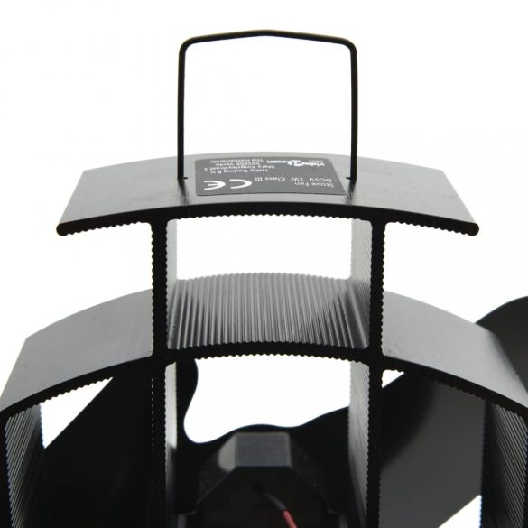 fekete hővel meghajtott kétlapátos kandalló ventilátor