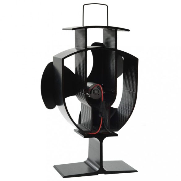 fekete hővel meghajtott háromlapátos kandalló ventilátor