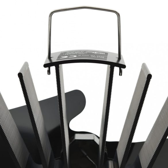 fekete hővel meghajtott kétlapátos kandalló ventilátor