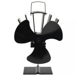 fekete hővel meghajtott háromlapátos kandalló ventilátor