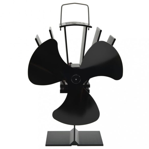 fekete hővel meghajtott háromlapátos kandalló ventilátor