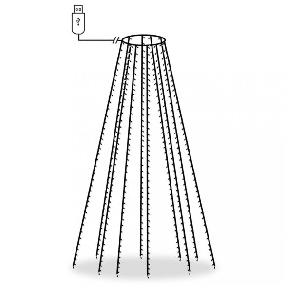 400 LED-es karácsonyi fényháló 400 cm