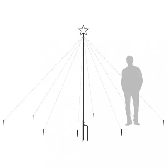 karácsonyi bel- és kültéri vízesés favilágítás 400 LED-del 2,5m