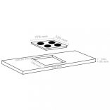 4 égős indukciós főzőlap érintős vezérlőpanellel 77 cm 7000 W