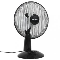 3 sebességes fekete asztali ventilátor 30 cm 40 W