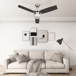   sötétbarna mennyezeti ventilátor lámpával/távirányítóval 108 cm