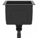 fekete kézzel készült rozsdamentes acél mosogató