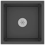 fekete kézzel készült rozsdamentes acél mosogató