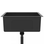 fekete kézzel készült rozsdamentes acél mosogató