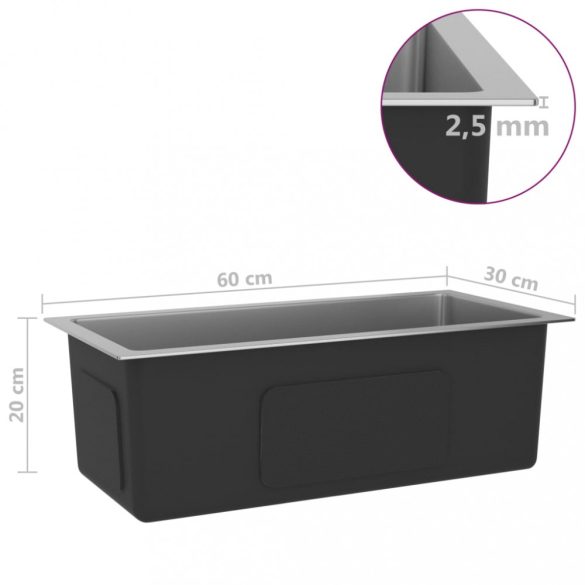 kézzel készült rozsdamentes acél mosogató