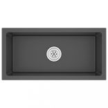 fekete kézzel készült rozsdamentes acél mosogató