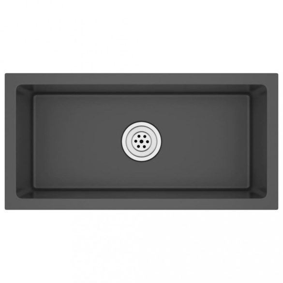 fekete kézzel készült rozsdamentes acél mosogató